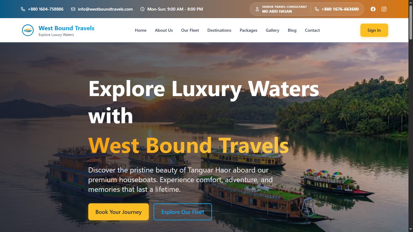 West Bound Travels Website Development